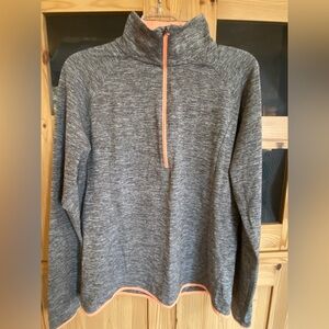 Under Armour Women's Heathered Gray Jacket with Coral Trim